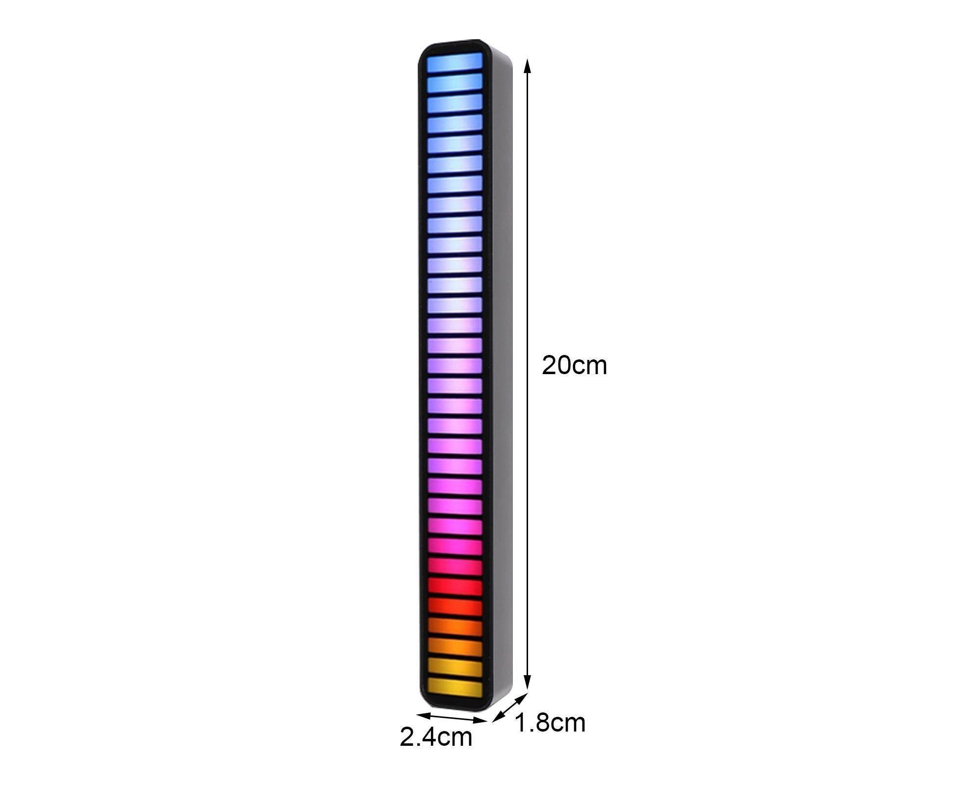 Car LED Light Built-in Microphone Multiple Light Modes Acrylic Wireless Car Ambient LED Light for Home - Black โ image 5