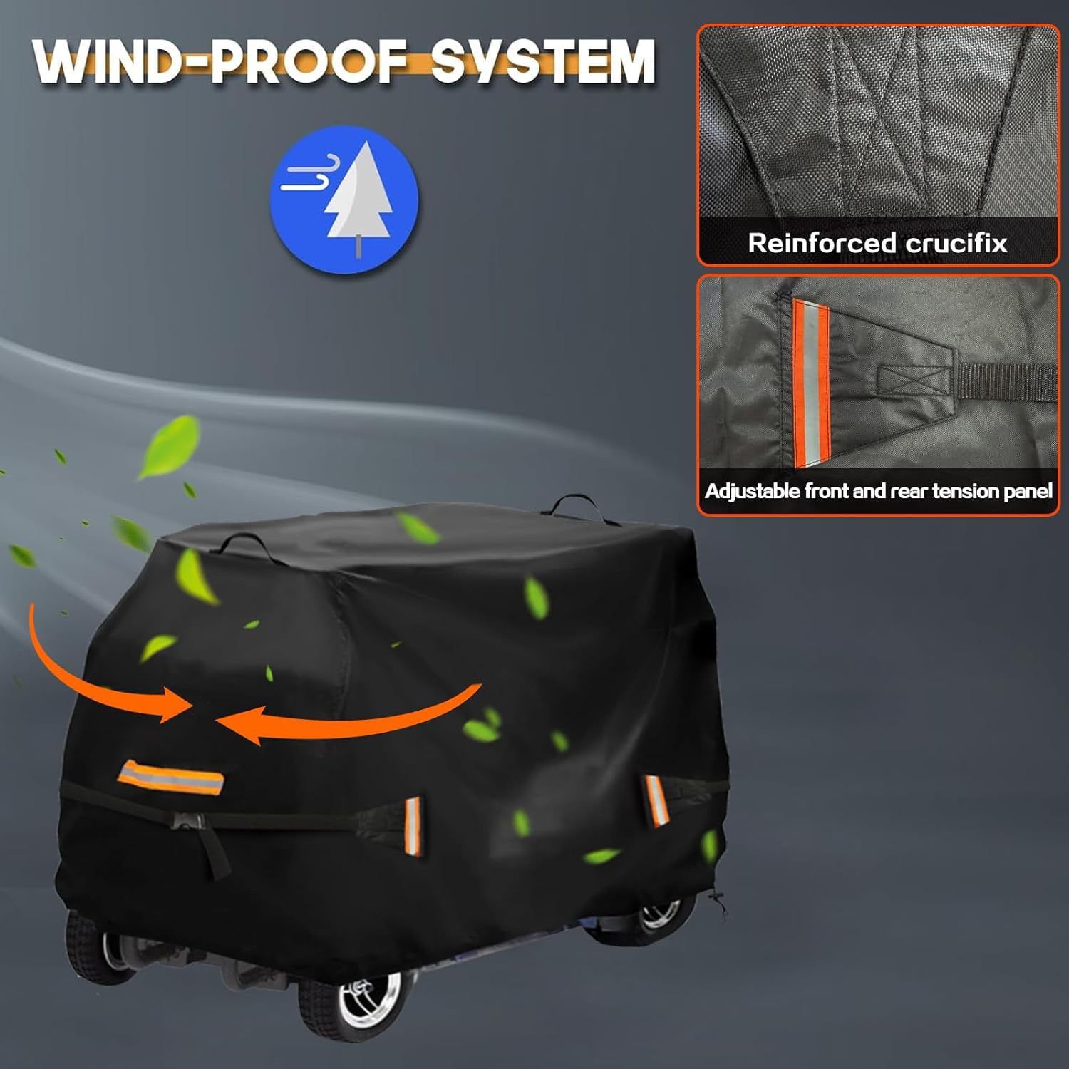Keep Your Mobility Scooter Shielded from Rain, Sun, and Dirt with This Heavy-Duty, UV-Resistant Oxford Storage Cover — Perfect for Most 3- and — image 4