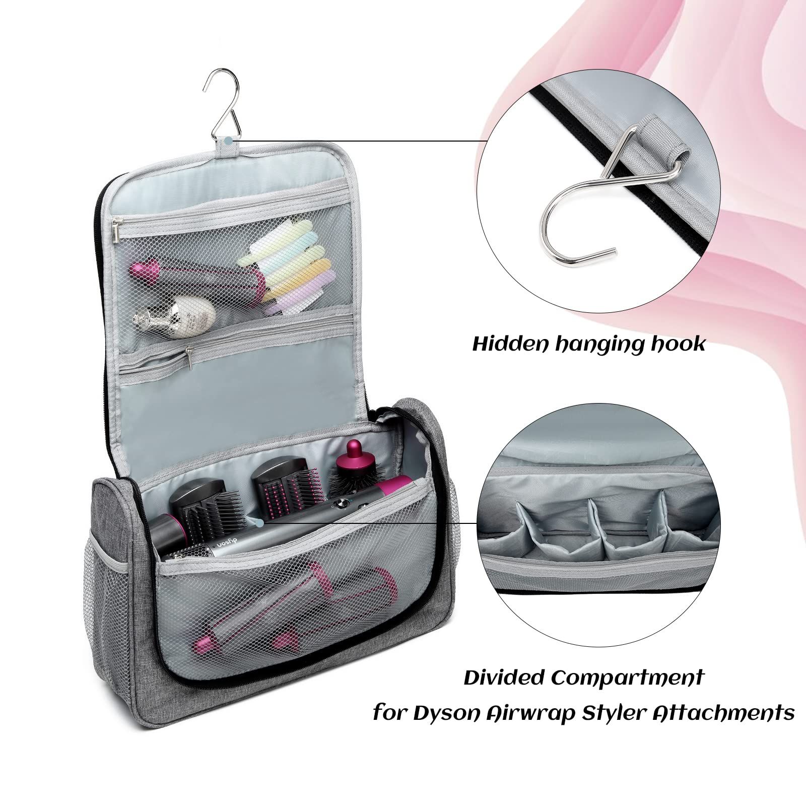 Travel Case, Padded Travel Case Compatible with Complete and Attachments, Hair Styling Tools Bag with Multiple Compartments โ image 2