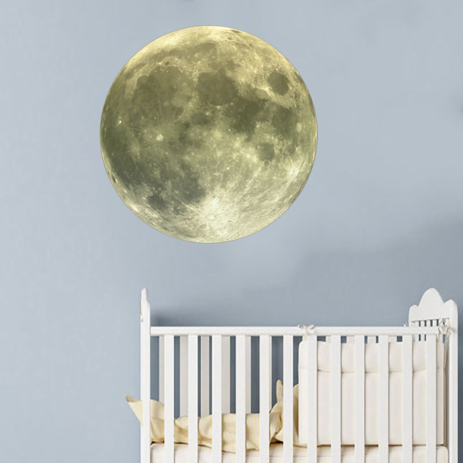 Moon Wall Sticker Glowing Luminous Wall Sticker PVC DIY Wall Paper for Bedroom Decoration32cm / 12.6in — image 3