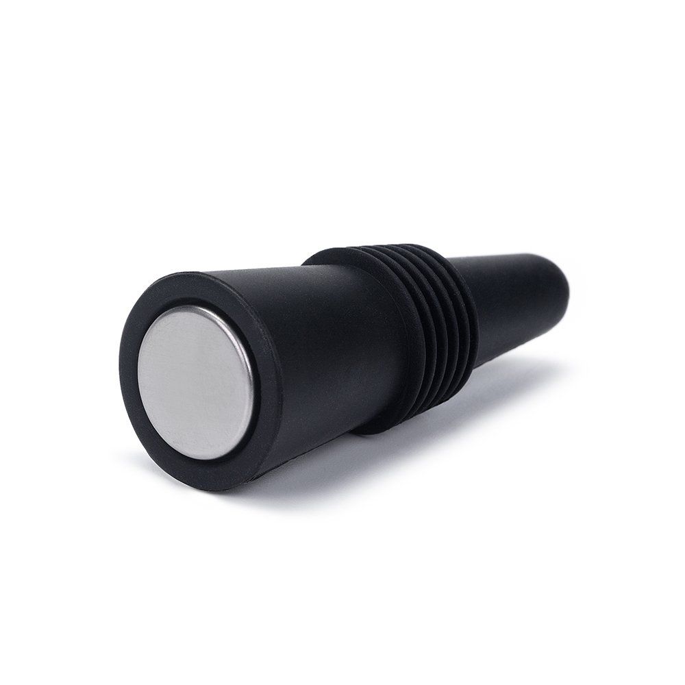 5PC Wine Stoppers, Wine Bottle stopper and Beverage Bottle Stoppers, Black Wine and Beverage Silicone Bottle Stoppers