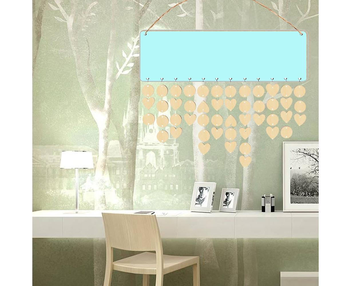 Wooden Wall Hanging DIY Calender Birthday Reminder Plaque Pendant Home Decor- F โ image 4