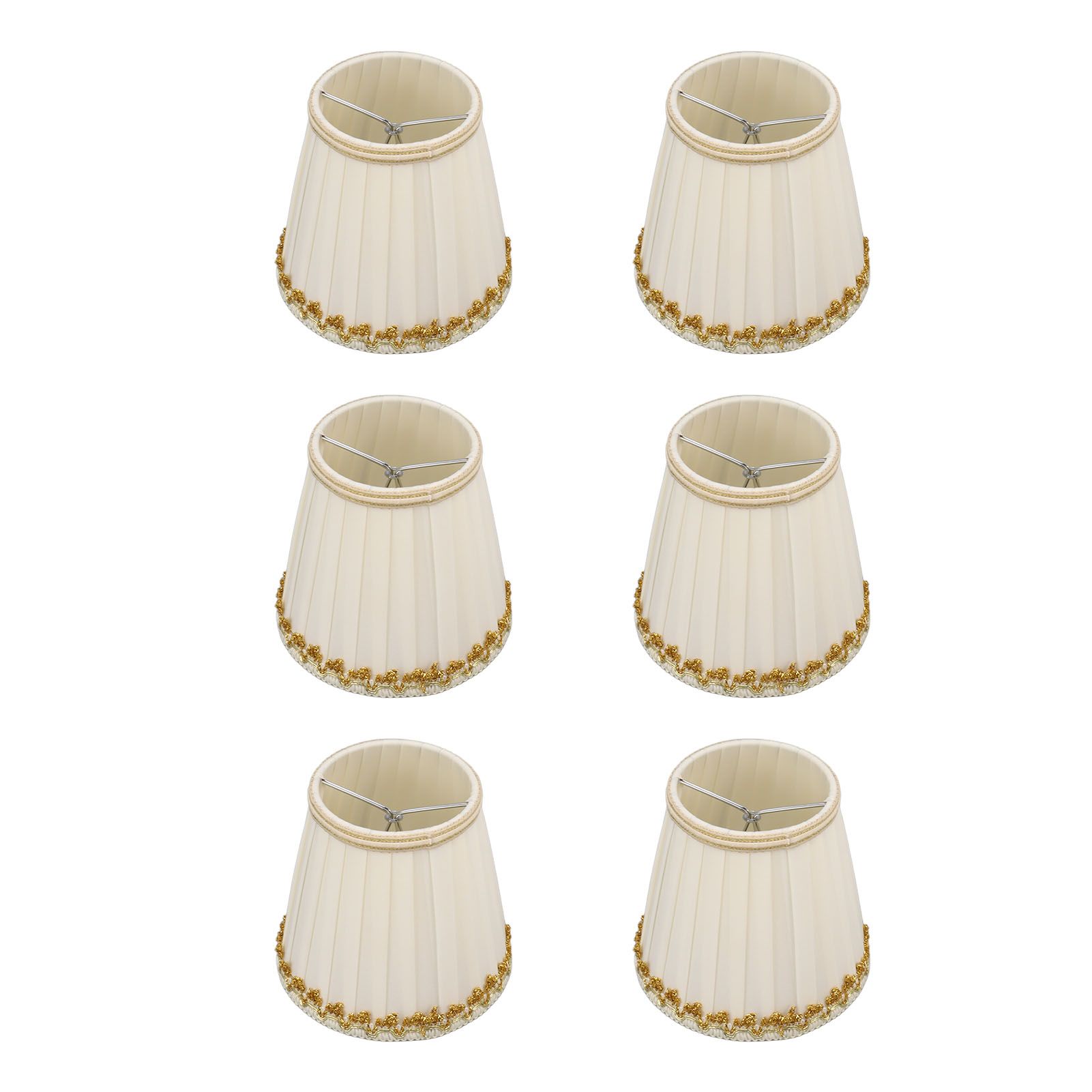 6Pcs Small Lamp Shades Safe Soft Easy Installation Modern Light Weight Table Lampshade for E14 Bulb Bedroom Hotel — image 4
