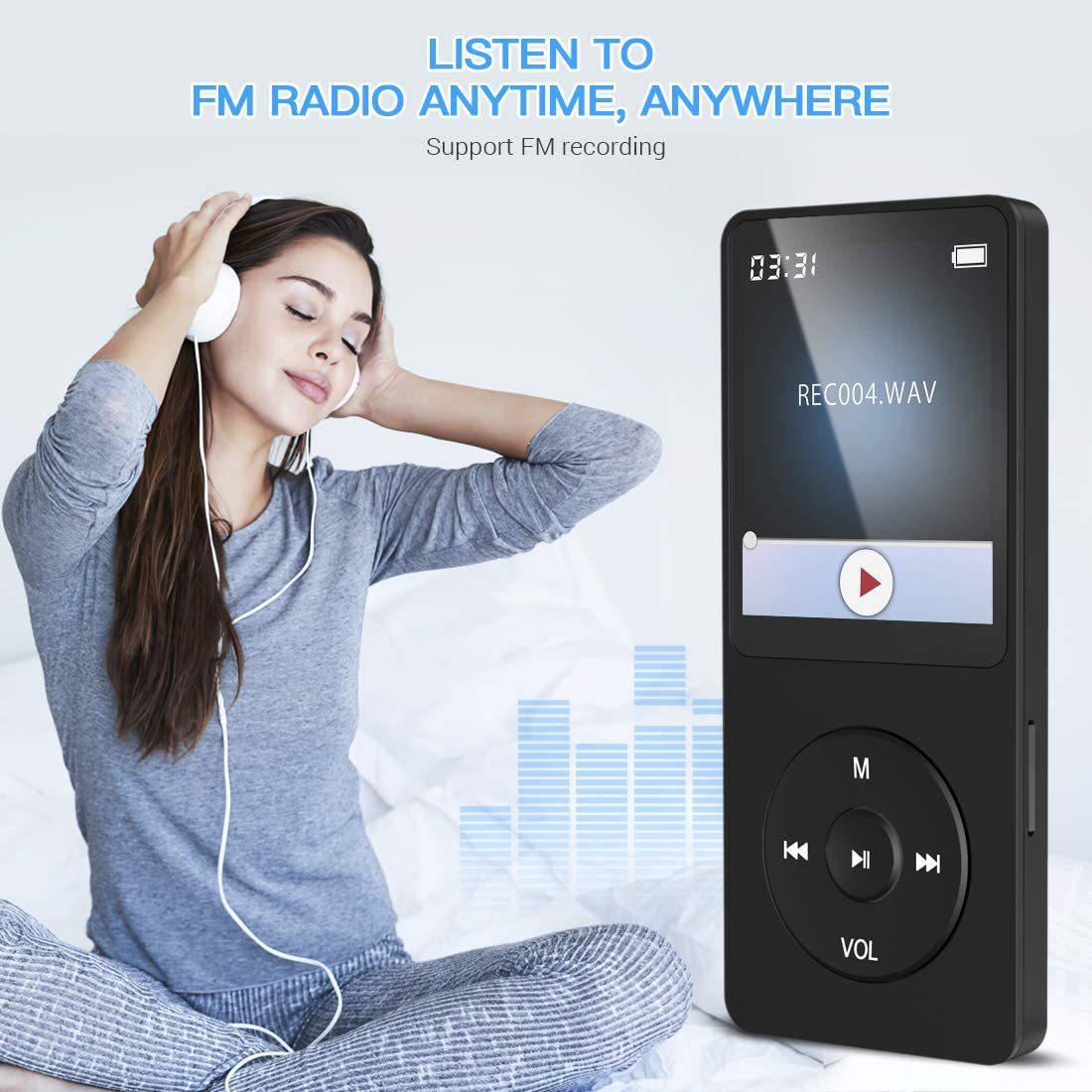 Portable Digital Music Player - Bluetooth 5.4, Hi-Fi Lossless Sound, 8GB Built-in & Expandable Storage(black 8GB) โ image 4