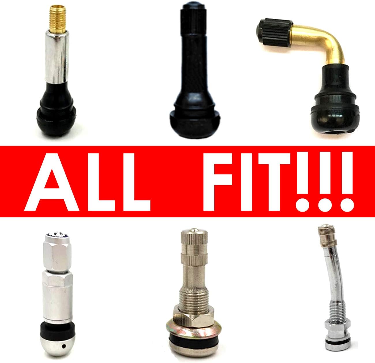 Brass (8 Pack) Tire Valve Caps Silver, Premium Metal Rubber Seal Tire Valve Stem Caps, Dust Proof Covers Universal fit for Cars, SUVs, Bike and Bicycle โ image 5
