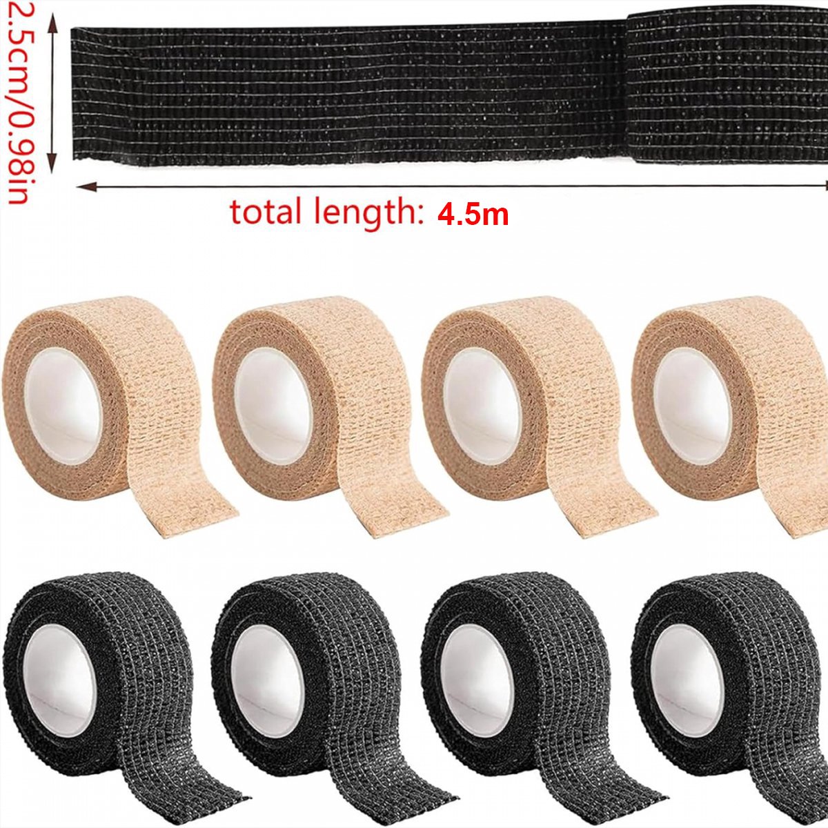 8 Rolls Chair Leg Protectors - 2.5cm × 4.5m - Chair Leg Protective Tape - Chair Leg Caps - Self-Adhesive Felt Covers - Waterproof Anti-Slip Tape - Chair — image 3