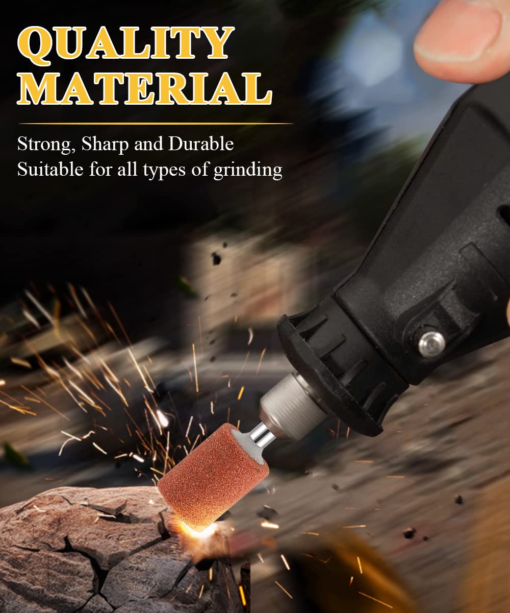 Sanding Bits for Dremel Rotary Tool, Grinding Stone Sanding Drill Bits with 1/8" Shank, Aluminium Oxide Tough Enough to Metal Rust — image 2