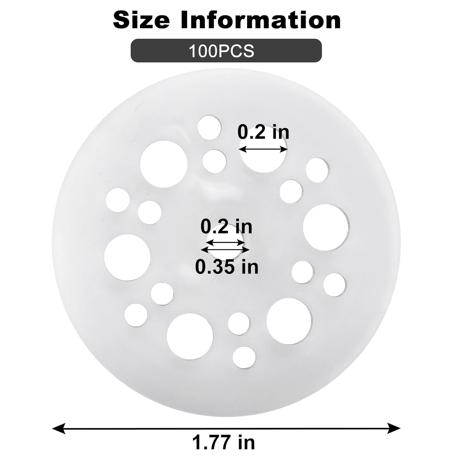 45mm Polypropylene Washers - 100 Pcs Load Spreading Foam Board Washers — image 2