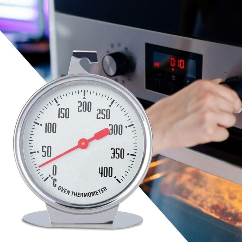Oven Thermometer, Stainless Steel Instant Read Oven Grill Monitoring Thermometer Kitchen Thermometer For Cooking — image 2