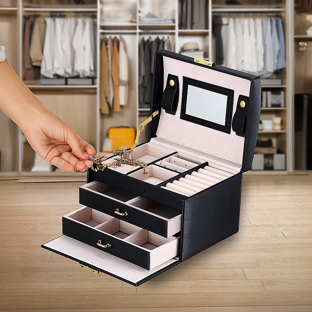 Jewellery Storage Box – Organiser Case for Rings, Necklaces and Accessories Display — image 2