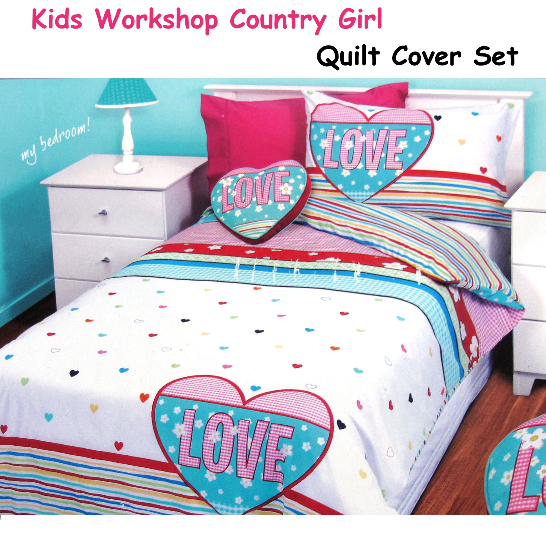 Kids Workshop Country Girl Quilt Cover Set Single โ image 2