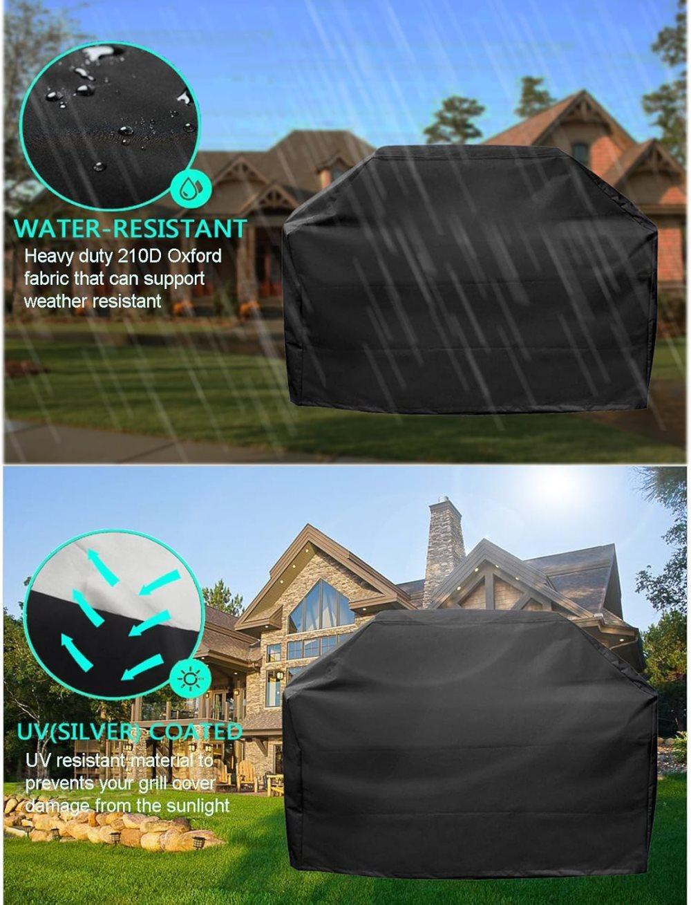 Heavy Duty Grill Cover 210D Oxford Waterproof UV Protection, 145 × 61 × 117 cm — image 4