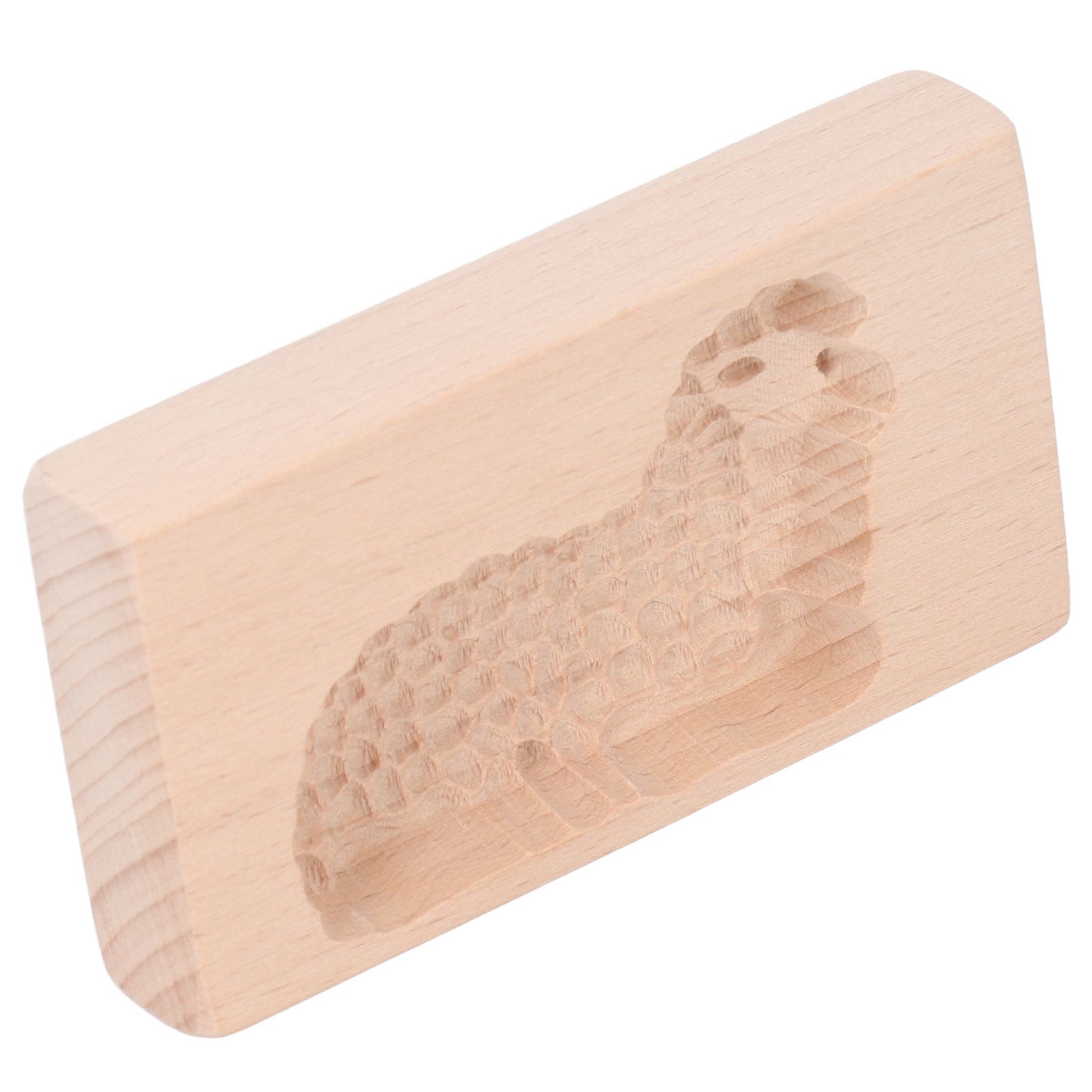Animal Cookie Mold Lovely Vivid Wooden Biscuit Press Stamp Easy Demoulding Smoothly Cookie Mold Lamb — image 3