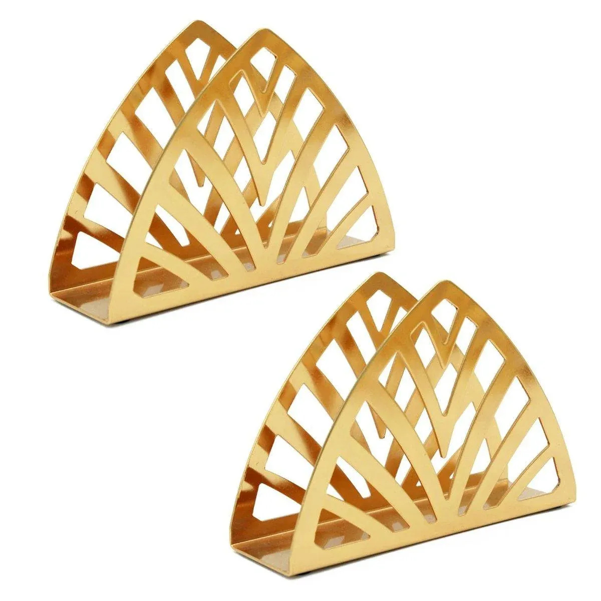 2 Nordic Hollow Napkin Holder Stainless Steel Tissue Dispenser Organiser Kitchen — image 2