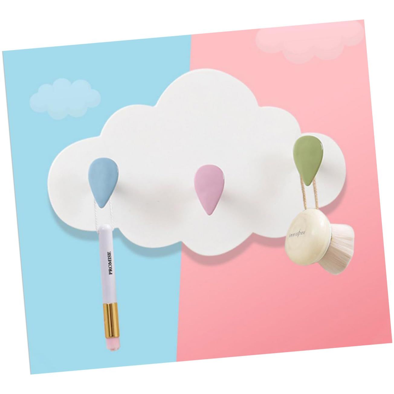 Cartoon Viscose Hook Wall-Mounted Door Behind Coat Hook Bathroom Wall Row Hook Seamless Strong Hook Coat Hooks โ image 2
