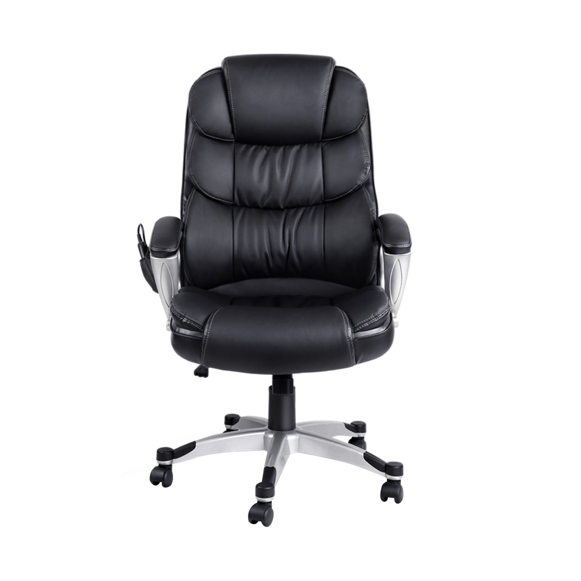 Artiss 8 Point Massage Office Chair Heated Seat PU Black — image 3