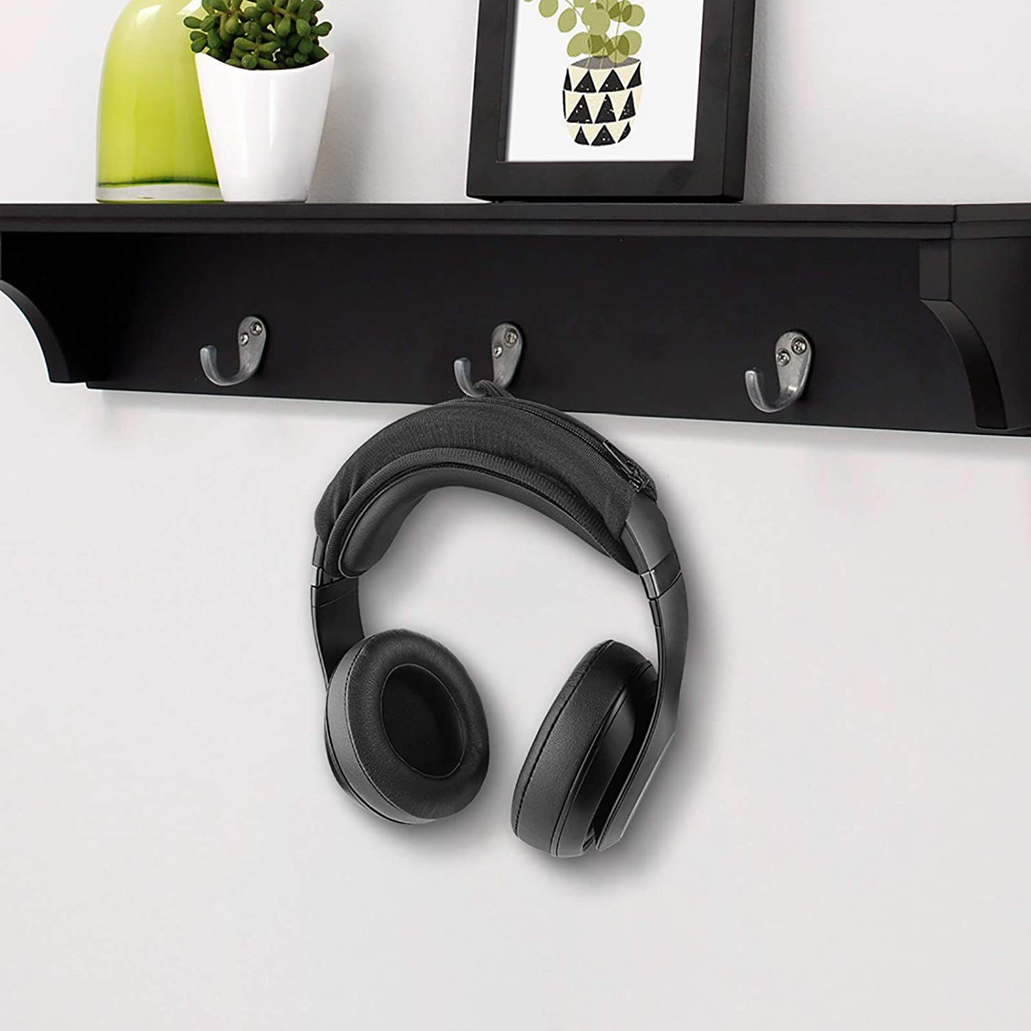 Leather Headband Pad Compatible with Headphones Replacement Band, Headset Head Cushion Cover Repair Part (Black) — image 5