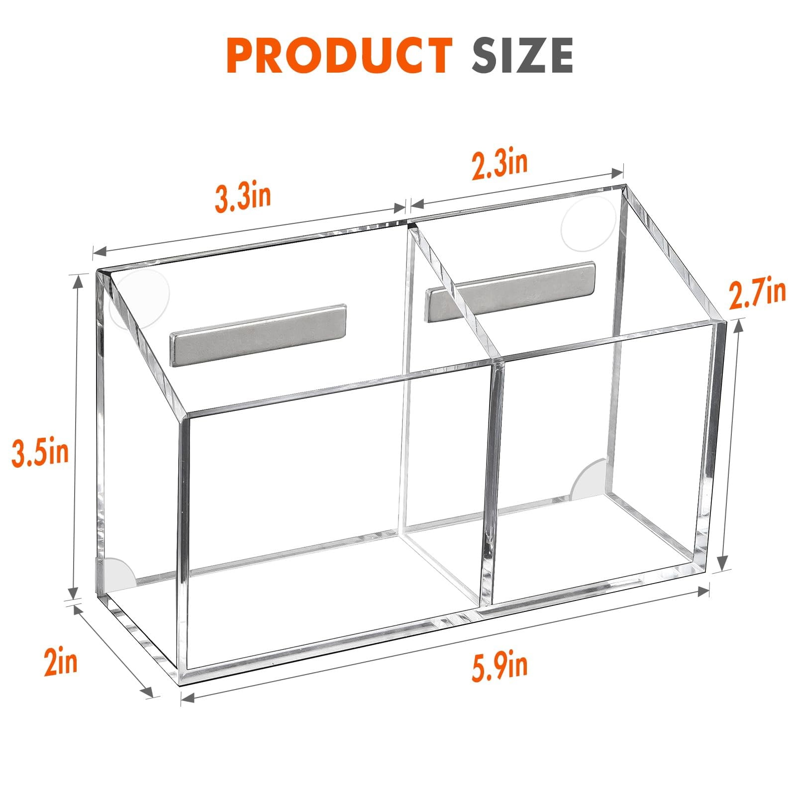 Magnetic Pen Holder, Heavy Duty 2 Slot Mesh Pencil & Marker Organizer for Desk, Extra Strong Magnets for Locker, Refrigerator, Dry Erase Board, Whiteboard — image 3