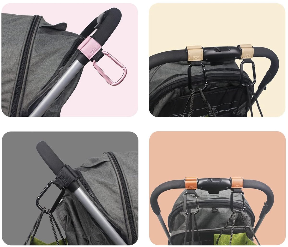 Hanging hook Carabiner hooks - shopping bags Mommy - Bag hook Bag clip for outdoor travel - 5 pieces — image 5