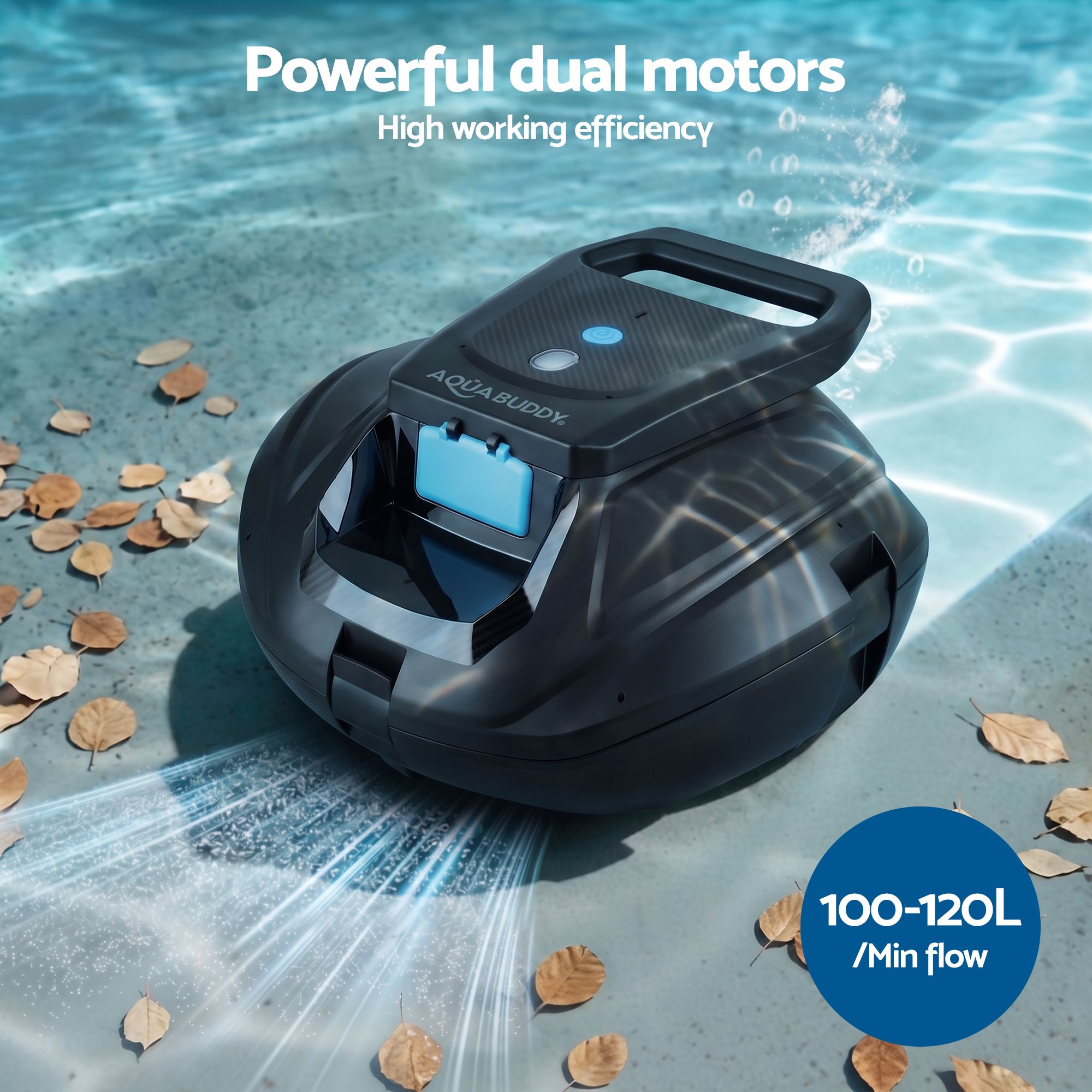 Aqua Buddy Cordless Pool Cleaner Robot Pool Vacuum Automatic Floor Clean 110Mins — image 5