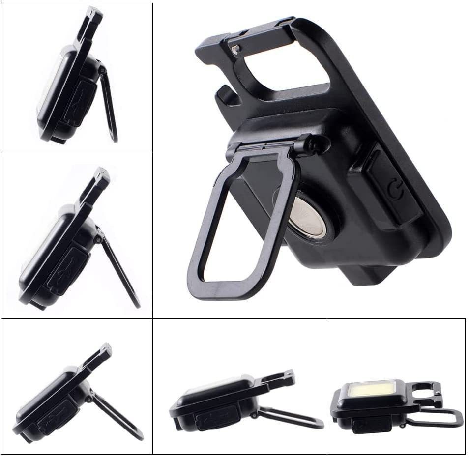 Keychain Work Light Keychain Flashlights 4 Light Modes,Keychain Light Emergency Light with Folding Bracket Bottle Opener — image 4
