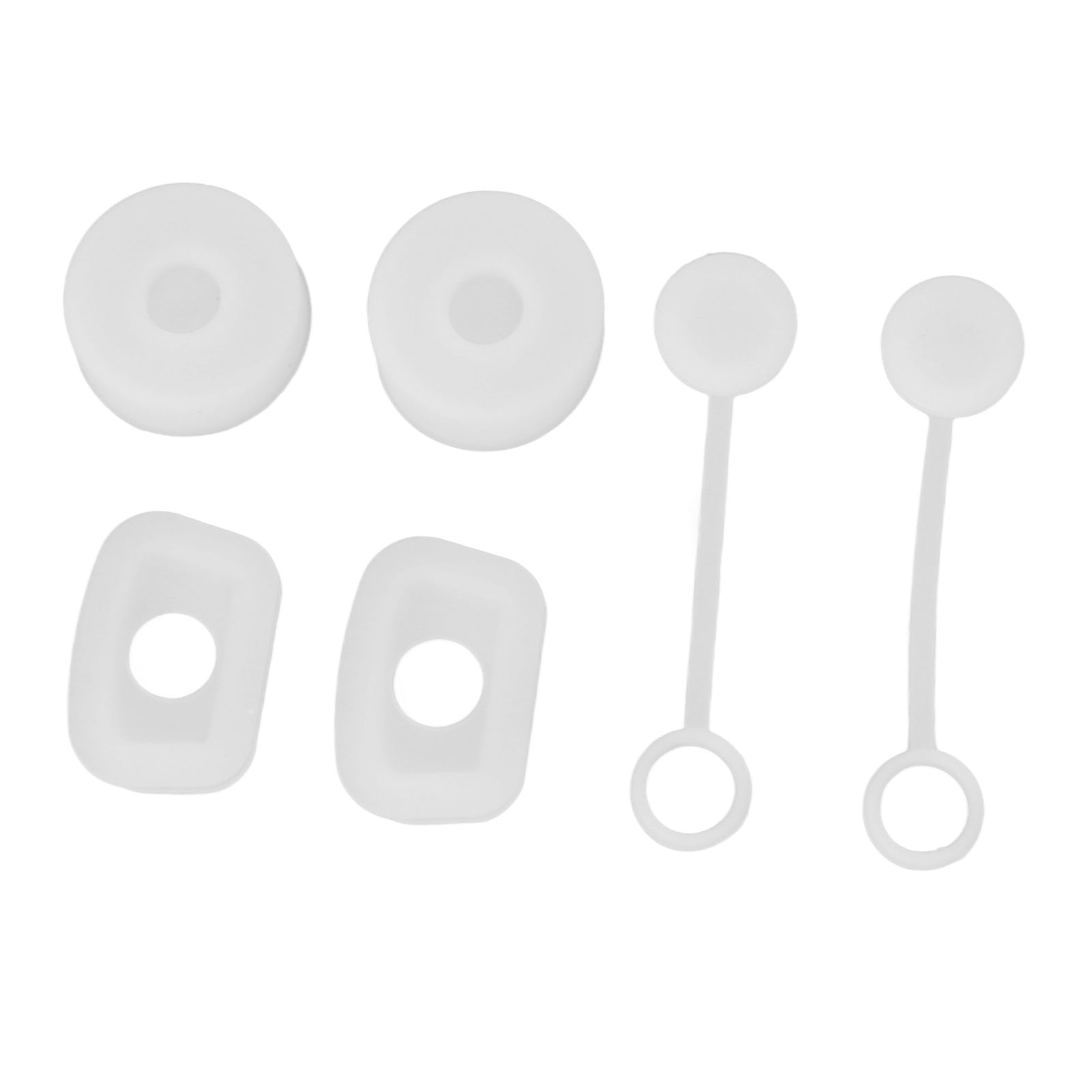 6PCS Cup Straw Stopper Sealed Reusable Straw Cover Cap Square Round Spill Stoppers Silicone Leak Stopper Set Transparent — image 3