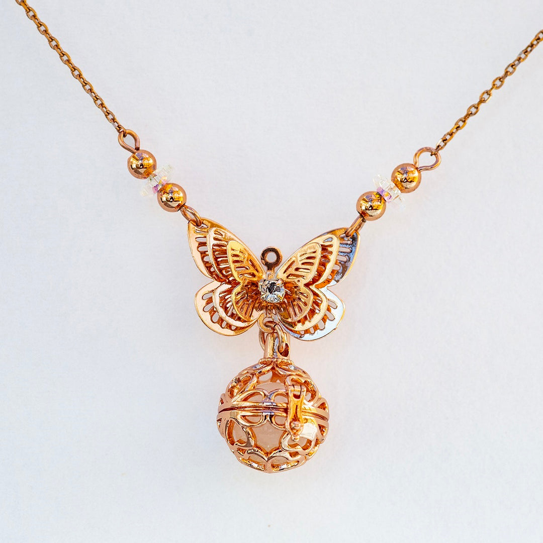 Gift Box - Butterfly Rose Gold Aroma Necklace + Purify Oil Blend โ image 2