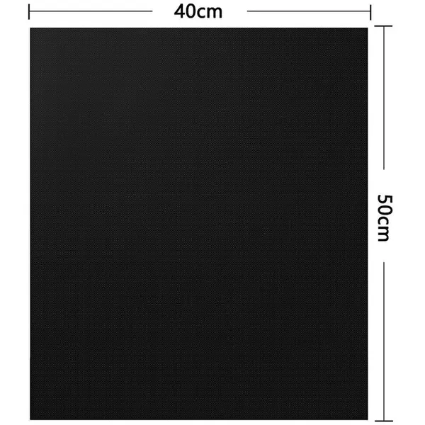 3 Pack Grill Mats Non-Stick Reusable PTFE Fiberglass BBQ Mats for Gas and Charcoal Grills Black 50 × 40 cm — image 5