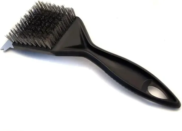 Grill Cleaning Brush with Scraper, Stainless Steel Bristle BBQ Cleaner for Charcoal, Electric and Gas Grills, Black — image 3