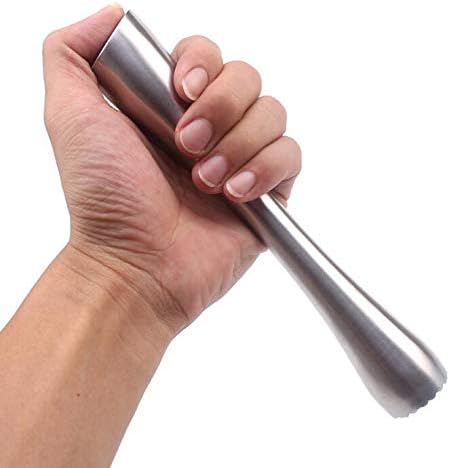 Stainless Steel Cocktail Muddler 8" Professional Old Fashioned & Mojitos Drink Muddler Ideal Bartender Tool — image 3