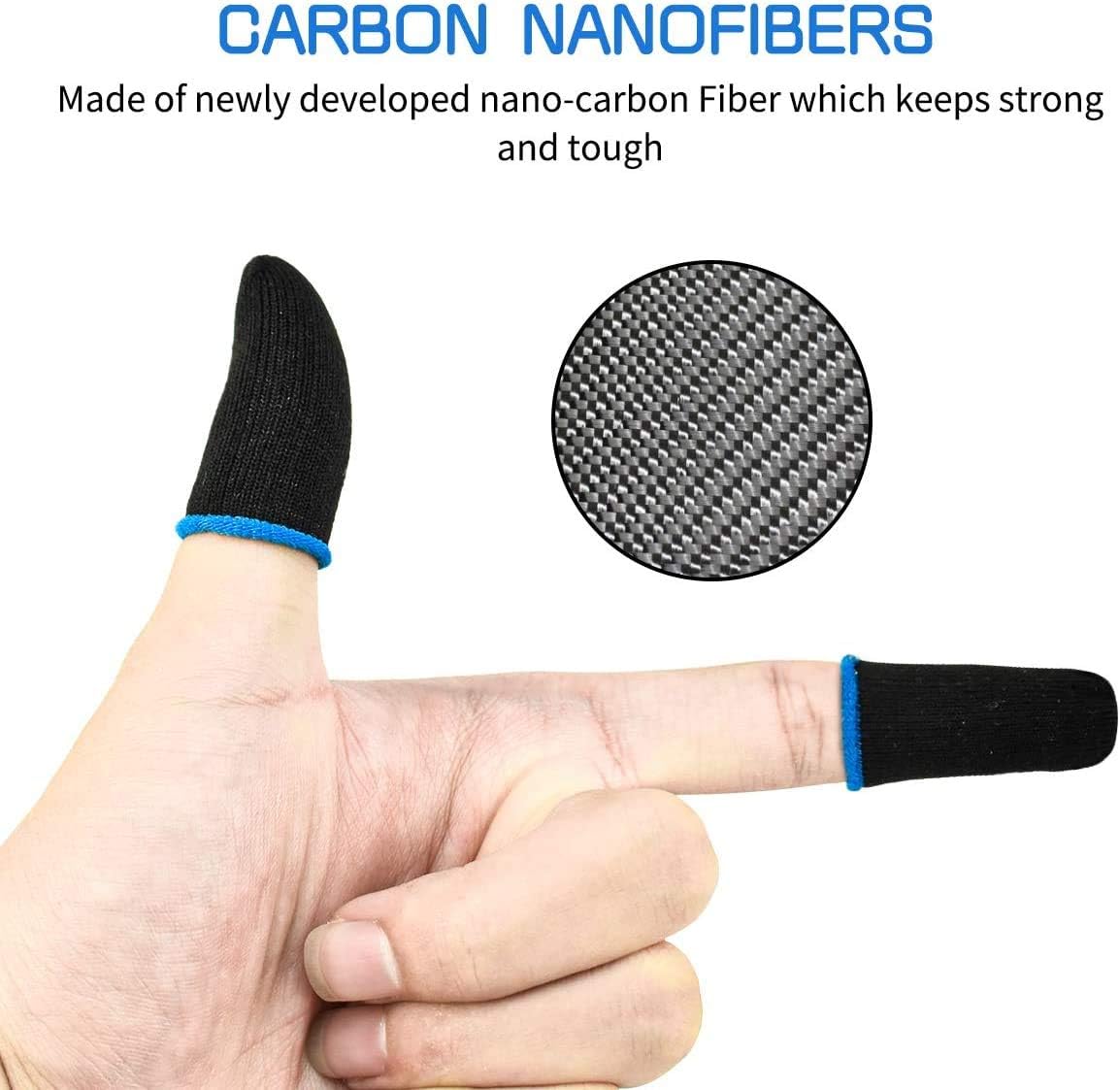 PUBG Mobile Finger Sleeves for Mobile Gaming | Pack of 10 | Thumb Sleeves for Mobile Gaming | PUBG COD Fortnite | Anti Sweat Anti Dryness Breathable | Finger — image 5