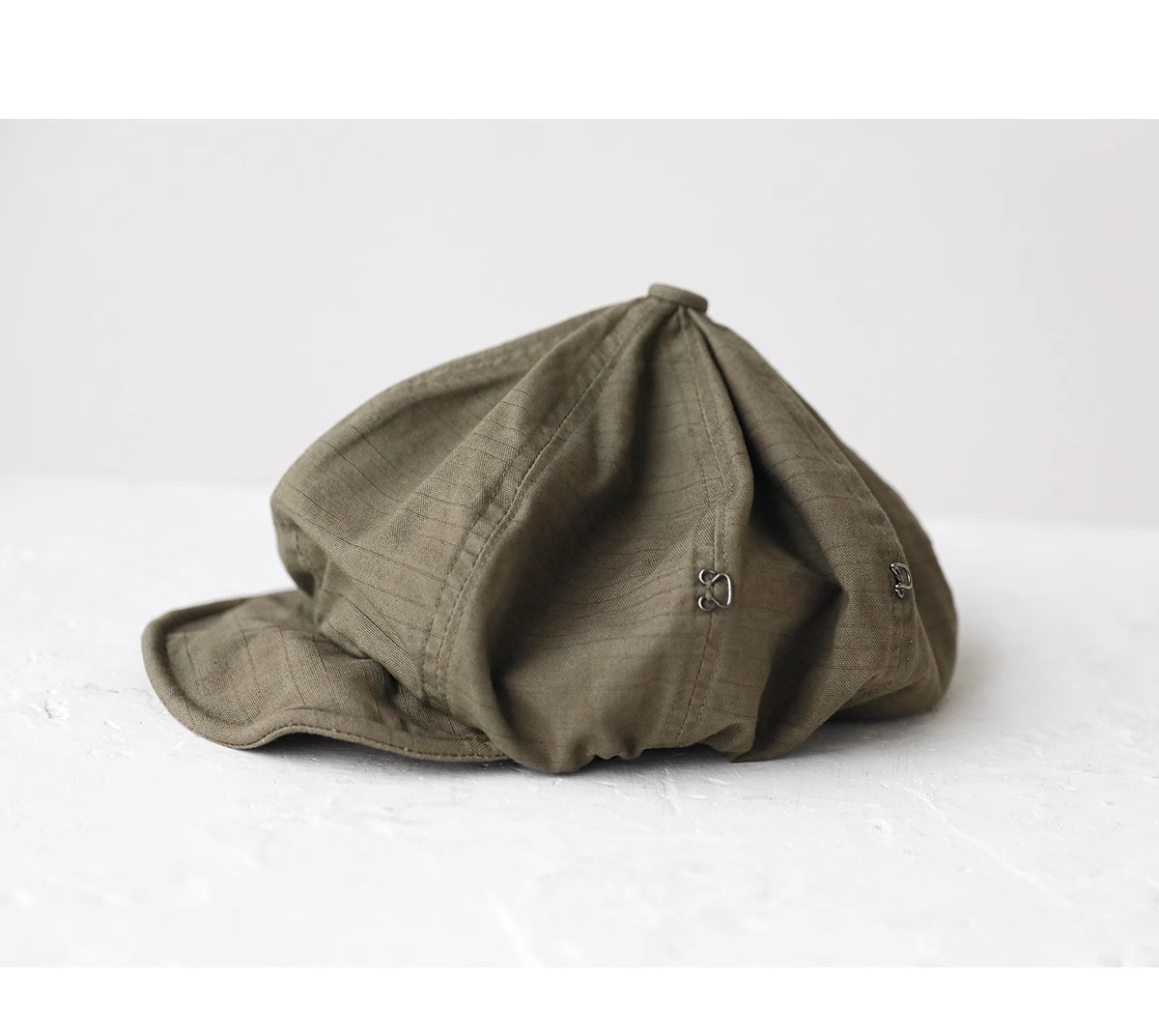 Oversized Slouchy Newsboy Cap - Vintage Japanese Style Baker Boy Hat - Soft Textured Fabric - Khaki (Adjustable 54-60cm) — image 3