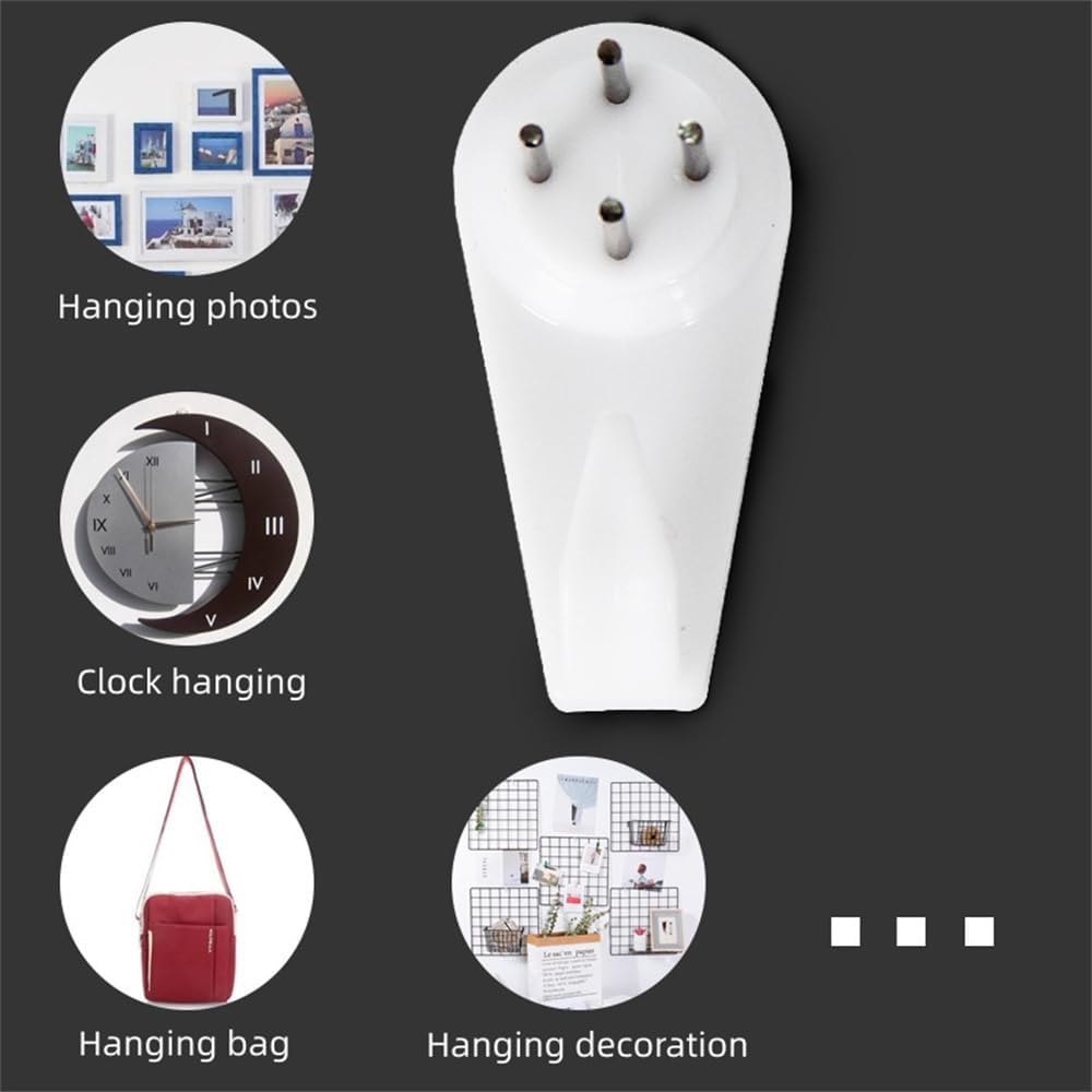 Concrete Wall Hooks,30pcs Invisible Nail Hangers, No Damage Wall Picture Hanger , Powerful Concrete Hard Wall Drywall Picture Hooks Non-Trace Hanging — image 3