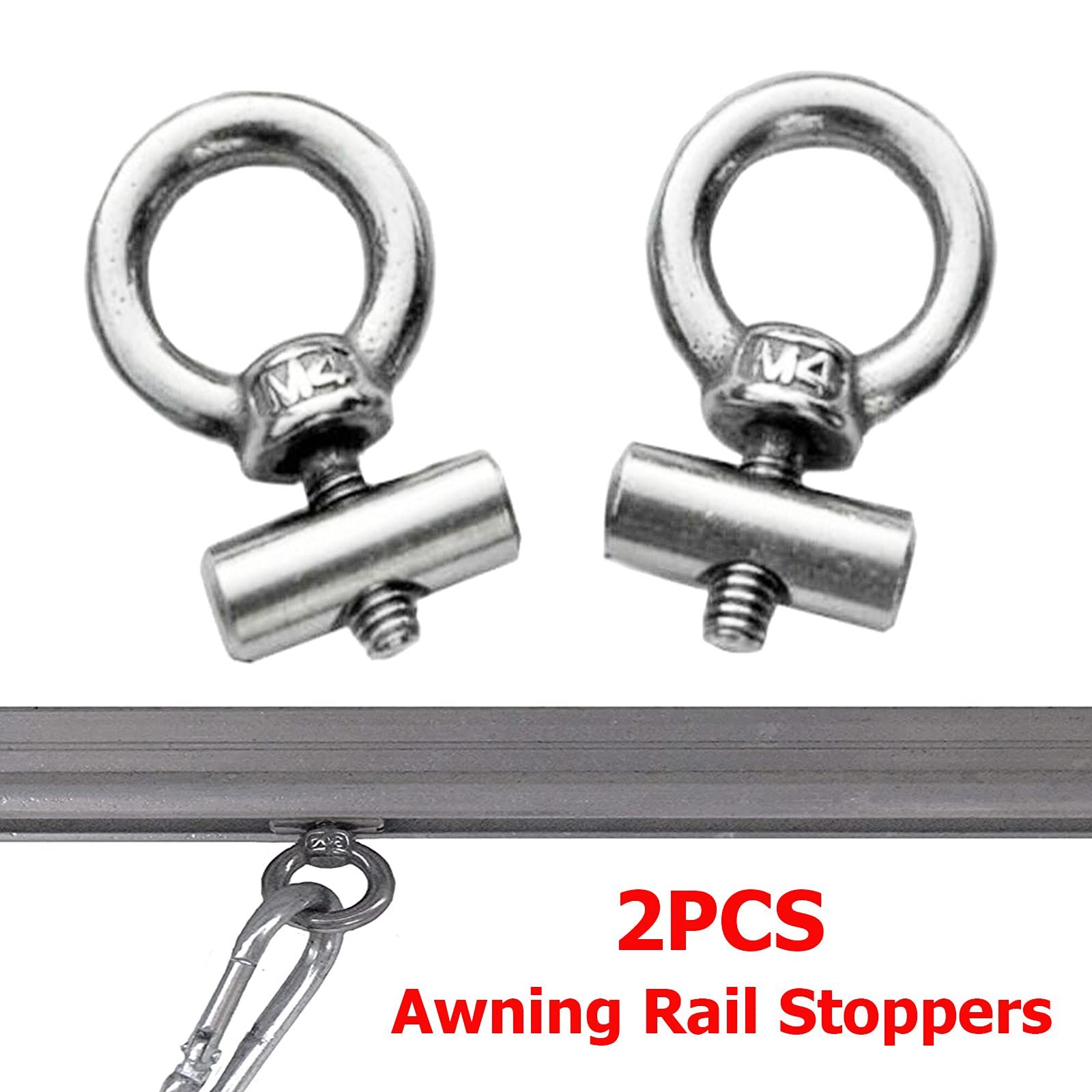 2Pcs Stainless Steel Awning Rail Stoppers for Caravan Motorhome Campervan Multipurpose for tarpaulin support,awning marker โ image 4