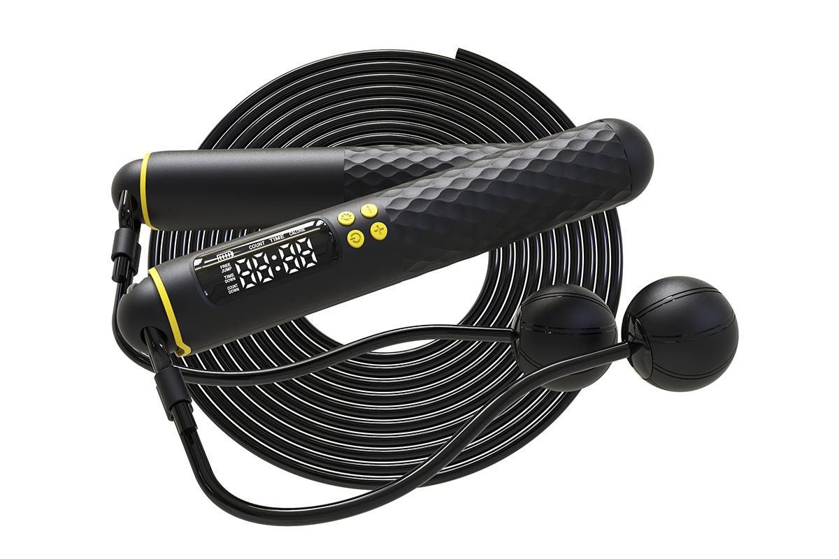 Smart Digital Jump Rope for Accurately Counts Jumps Sets Goals and Monitors Progress -Black โ image 3