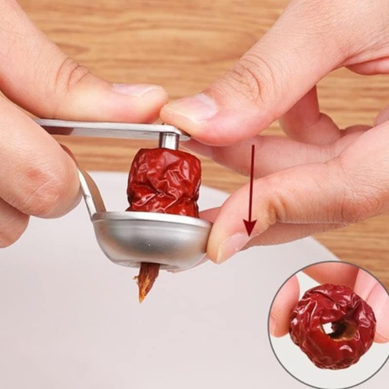 2 Pack Stainless Steel Cherry Pitter Tool – Fruit Core Remover for Cherries, Olives, Red Dates, Jujube, Hawthorn – Heavy-Duty Cherry Seed Corer — image 4