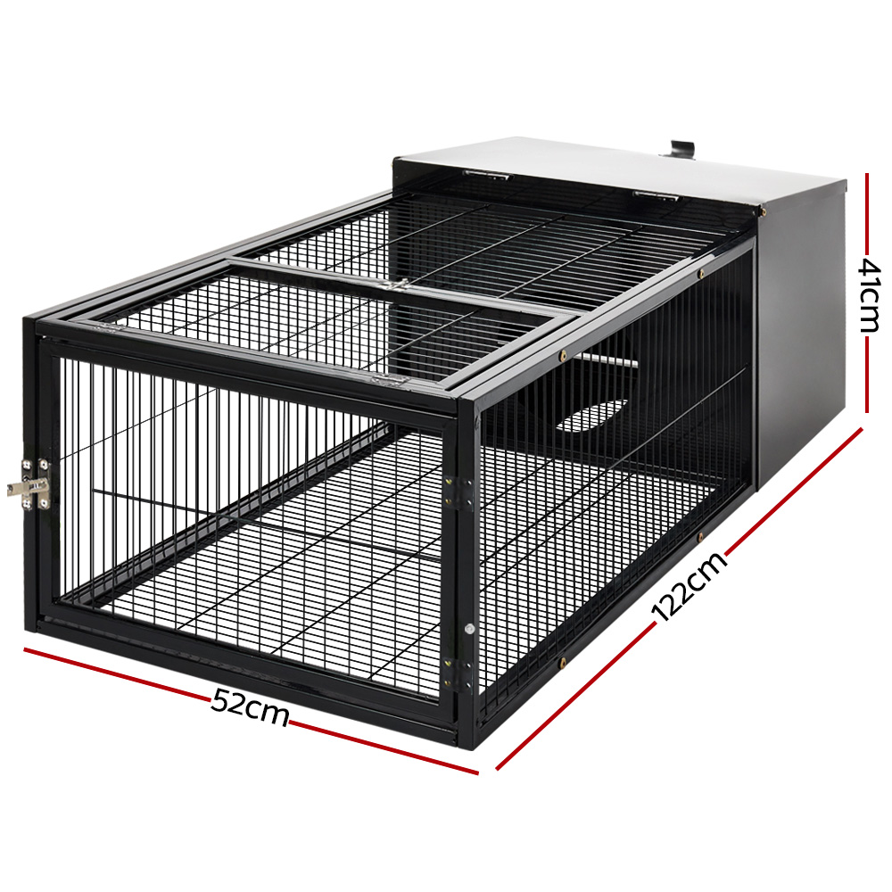 i.Pet Rabbit Cage 122x52cm Hutch Enclosure Carrier Metal โ image 2