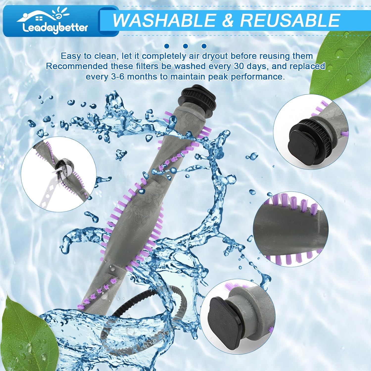 Roller Brush Replacement or Shark Navigator Lit Away NV350,NV352,NV353,NV360,NV356E,NV42,NV80,UV420,NV70,NV41,NV71,NV90,NV22 Series Upright Vacuum,1 Roller — image 4