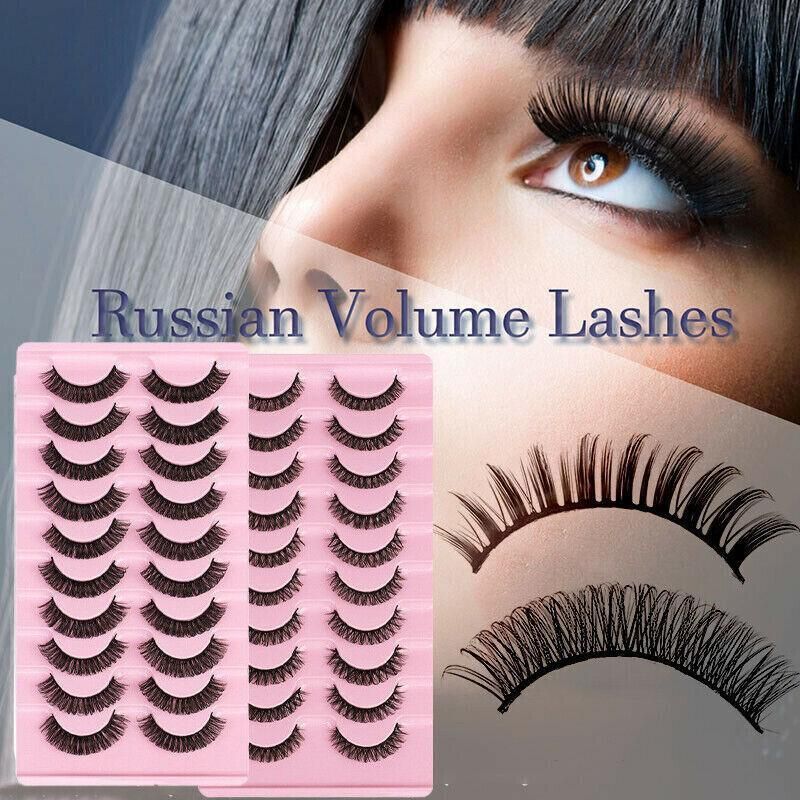 10 Pairs Russian D-Curl Mink False Eyelashes - Full & Curled - DH06-05 โ image 4