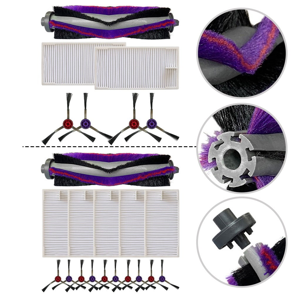 Main Roller Side Brush Filter Kit For M9 For Eureka E20 Plus For VCR S10 Plus Vacuum Replacement Accessories Long-lasting Tools B — image 4