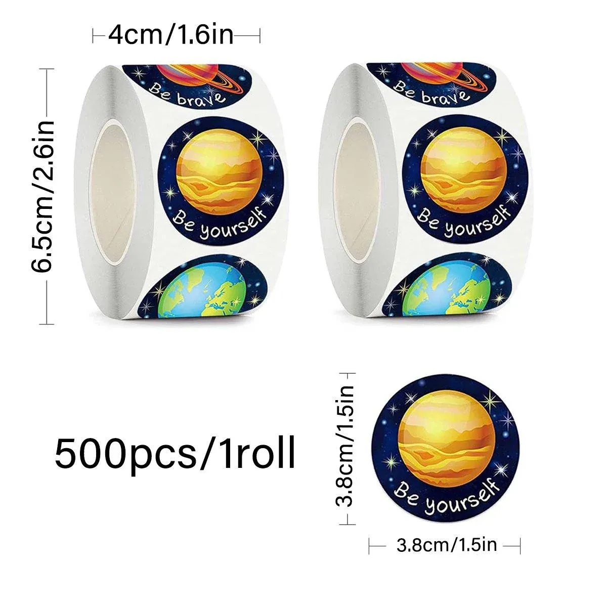 2 Rolls of Decorative Sticker Labels with Cute Designs for Crafting and Creative Projects โ image 3