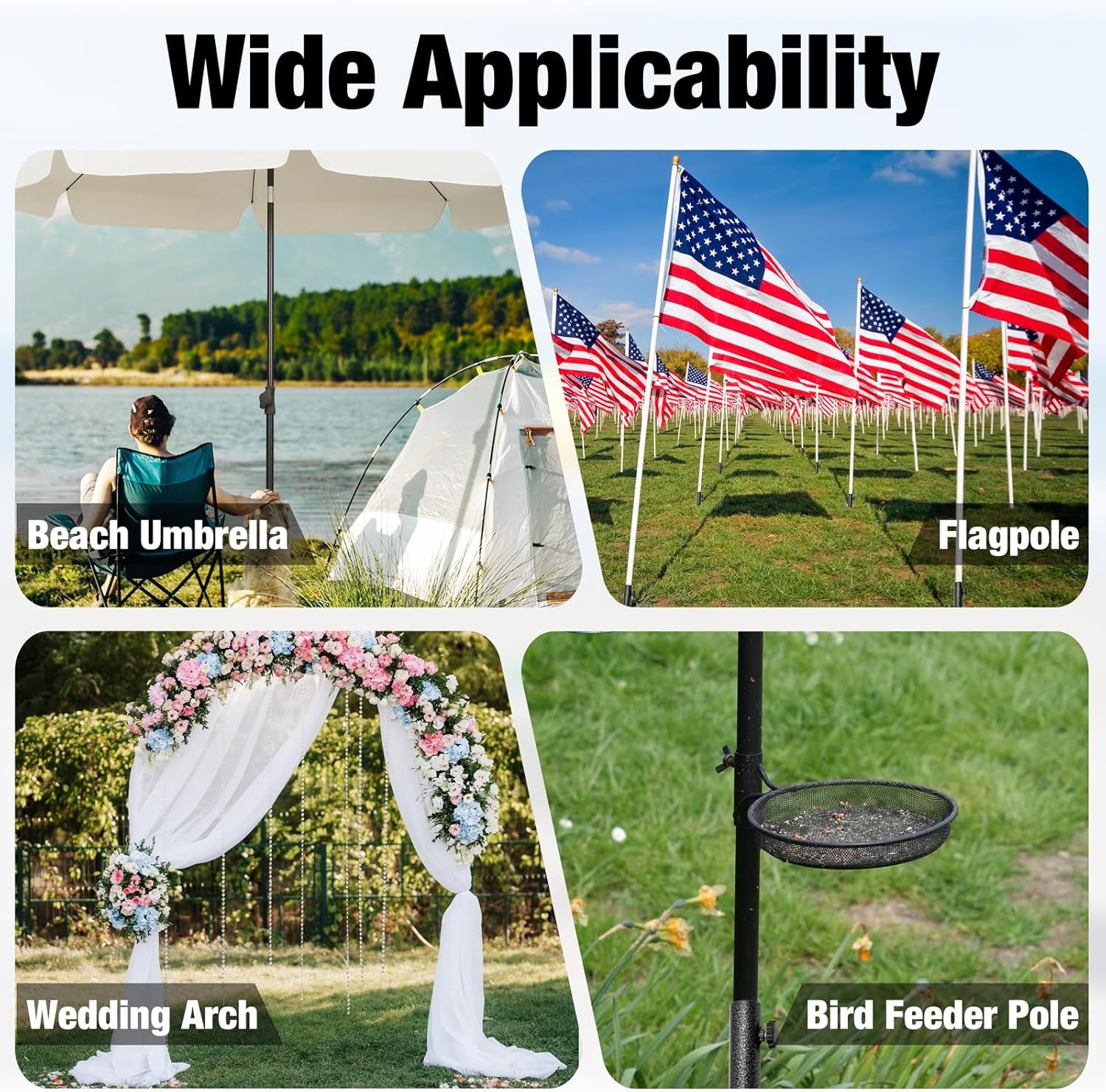 Patio Umbrella Steel Anchor Sand Anchor Beach Umbrella Anchor Grass Auger Spike Patio Sunshade Support Beach Umbrella Steel Stand Base — image 6