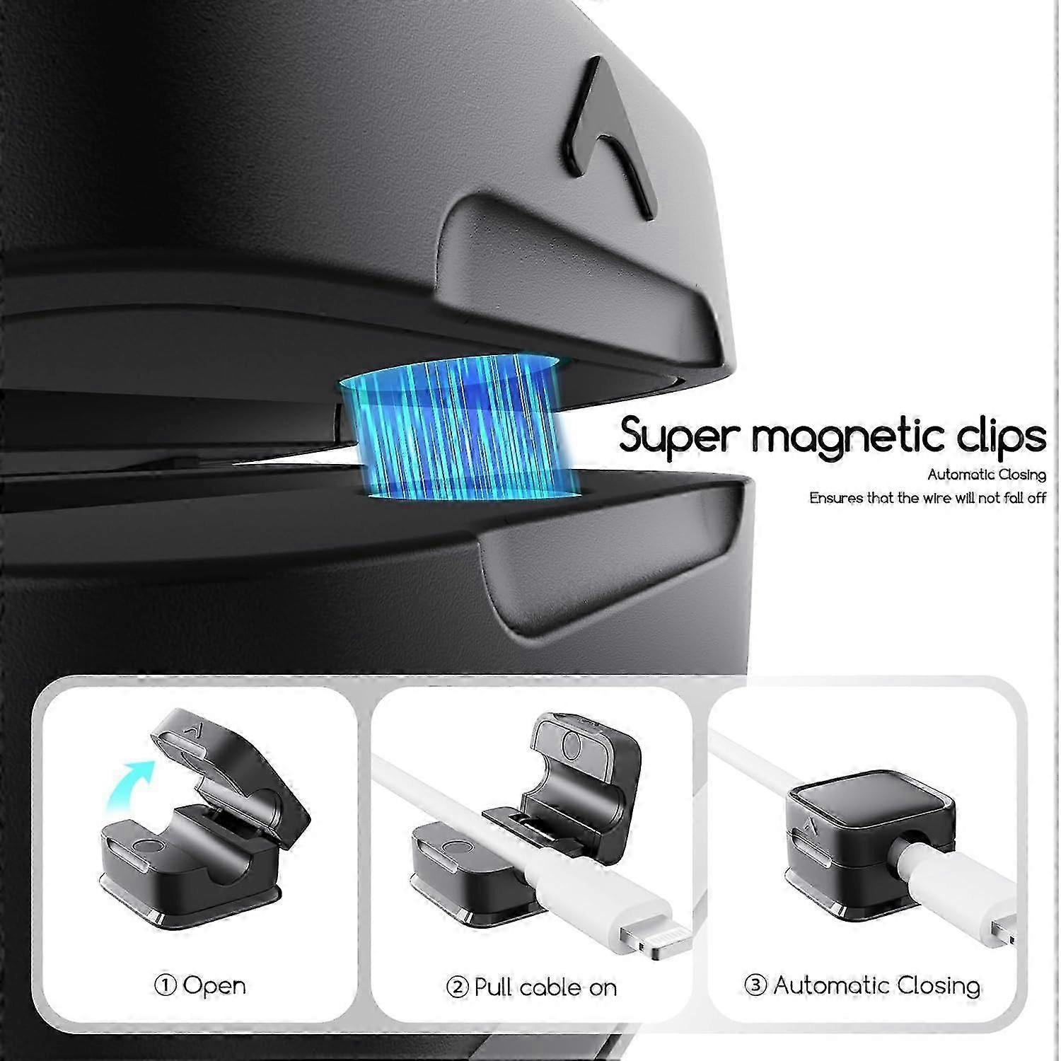 6-Pack grip Cable Clips Desk Organizer Strong Adhesive Cord Holders for Home — image 4
