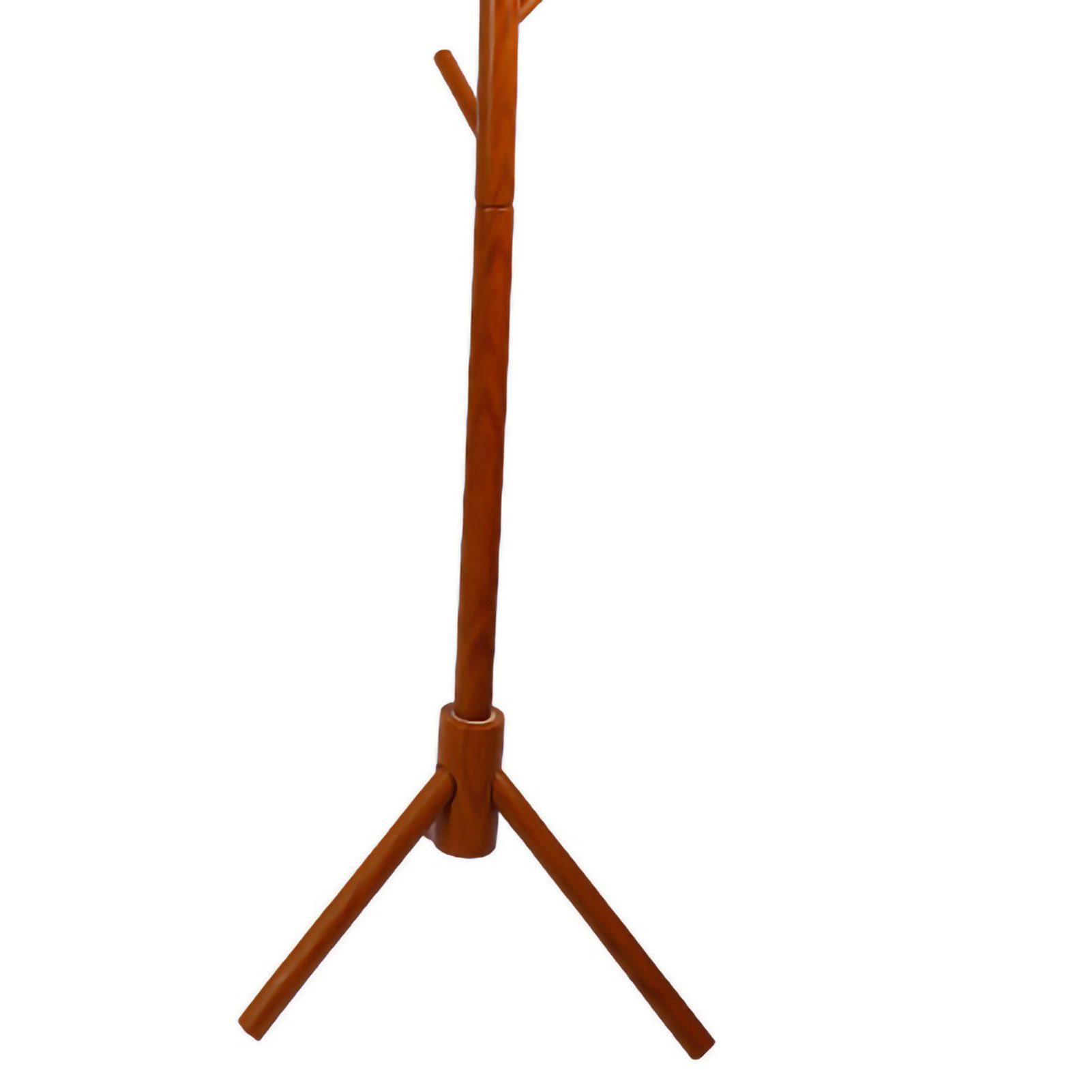 Clothes Tree Solid Wood Round Corner Simple Fashionable Beautiful Coat Hanger for Living Room Honey Color — image 3