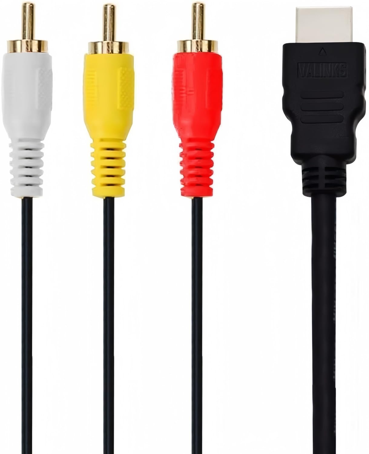 Chenduomi HDMI to RCA TV Cable HDMI Male to 3 RCA Female av Cable Video Audio Component Converter Adapter 1080P Cable for HDTV Black 5ft/1.5m — image 6