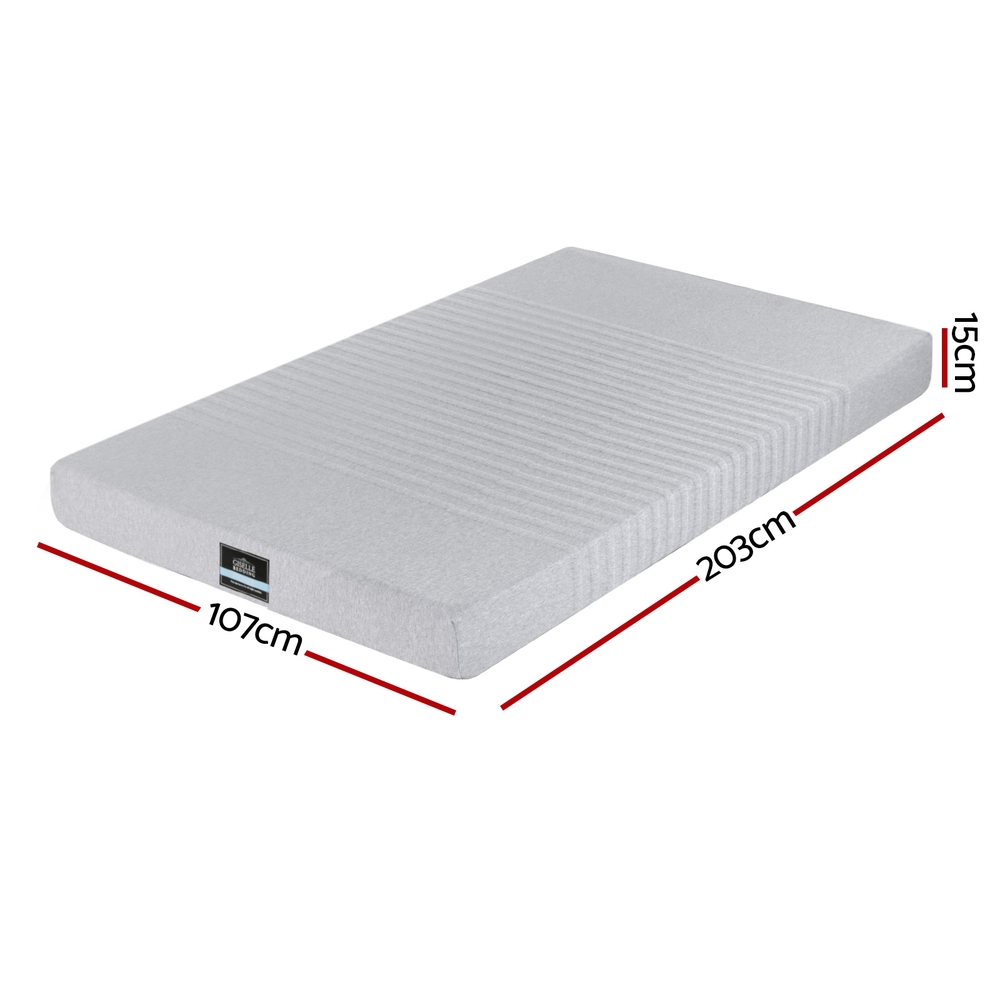 Giselle Bedding Cool Gel Memory Foam Mattress Charcoal 7-Zone Washable Bamboo Cover 15cm King Single — image 3