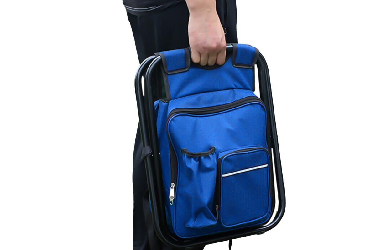 Portable Cooler Stool Multi-Function Folding Fishing Chair - Blue — image 6
