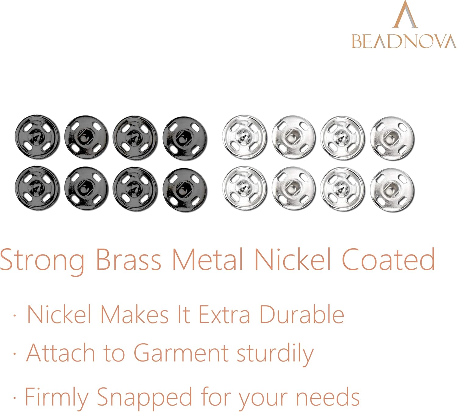 Snaps Buttons for Sewing Button Press Sewing Tools Snap Fasteners Kit for Clothes (100 Sets, 2 Colors) โ image 6