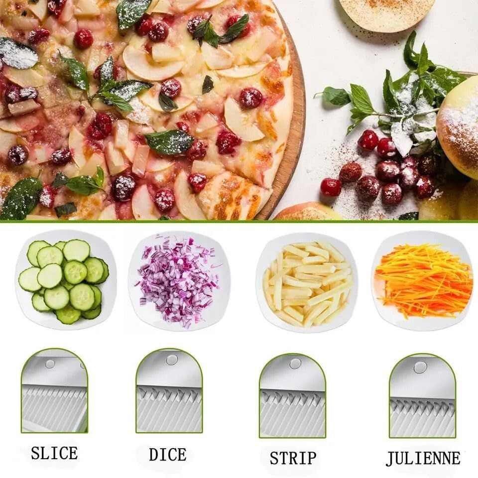 Safe slicer for kitchen, slicer, safe, kitchen, cooking, vegetables, fruits, adjustable, easy to use (Pack of 1) — image 5