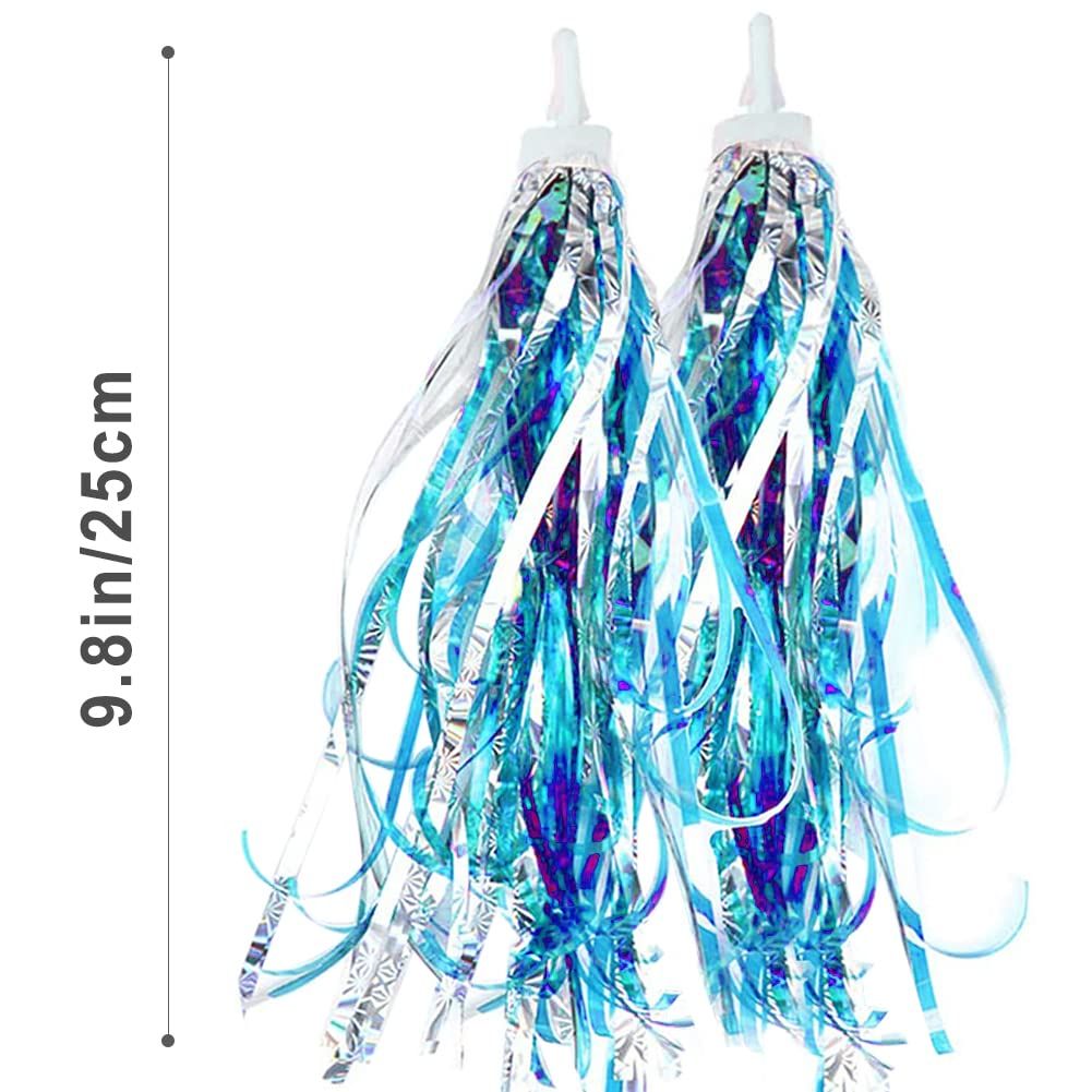 1 Pair Kids Bike Handlebar Streamers, Children Scooter Handlebar Colorful Tassel Ribbon Bicycle Grips Baby Carrier Accessories β image 2